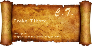 Czeke Tiborc névjegykártya